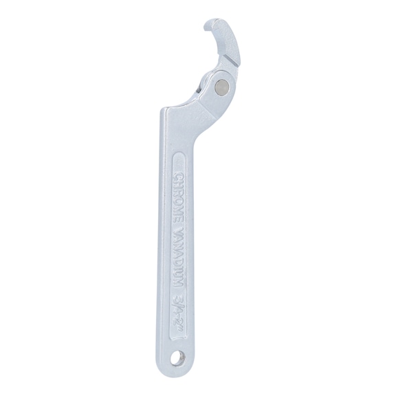 Hook wrench with nose, 19-50 mm - Articulated hook spanner Nose