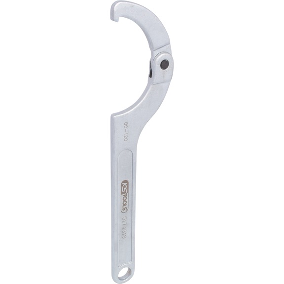 KS TOOLS Gelenk-Hakenschl&uuml;ssel mit Nase, 80-120 mm - Gelenk-Hakenschl&uuml;ssel Nase