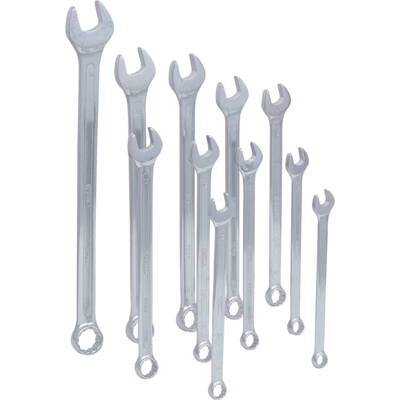 Combination wrench set, XL 11-piece 12-24 mm - Combination spanner set