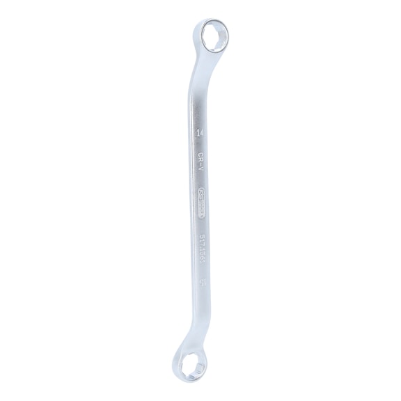 KS TOOLS RESCUEpower double ring spanner, offset, 14x15 mm - RESCUEpower double ring spanner