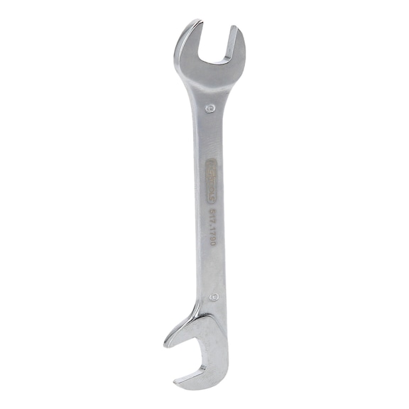 Combination wrench, 15 degrees, 75 degrees, 9 mm - Double open-end spanner