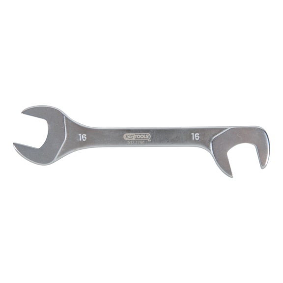 Combination wrench, 20 degrees, 80 degrees 16 mm L=140 mm - Double open-end spanner