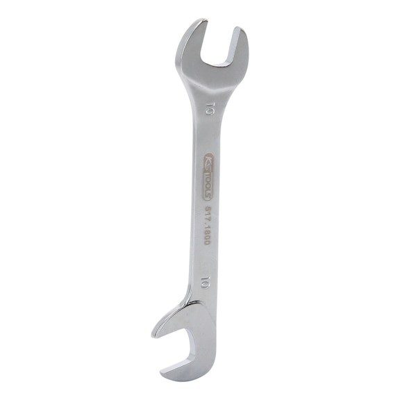 Combination spanner, 15 degrees, 75 degrees, 10 mm - Double open-end spanner