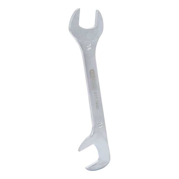 Combination spanner, 15 degrees, 75 degrees, 14 mm - Double open-end spanner