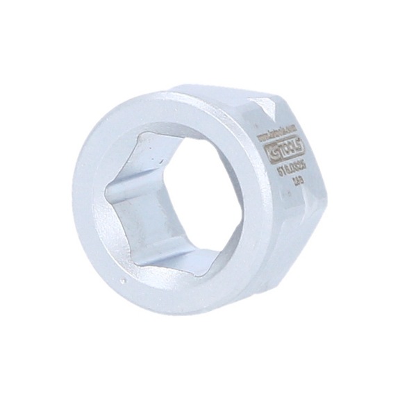 11 mm through socket, length 12 mm - 11 mm box end socket