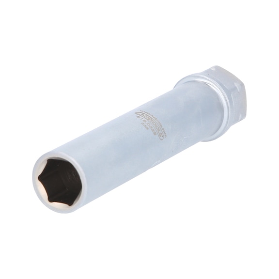 11 mm through socket, length 85 mm - 11 mm box end socket