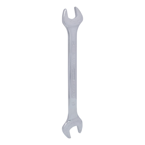 CHROMEplus combination wrench, 16x17 mm on hanger - CHROMEplus double open-end wrench
