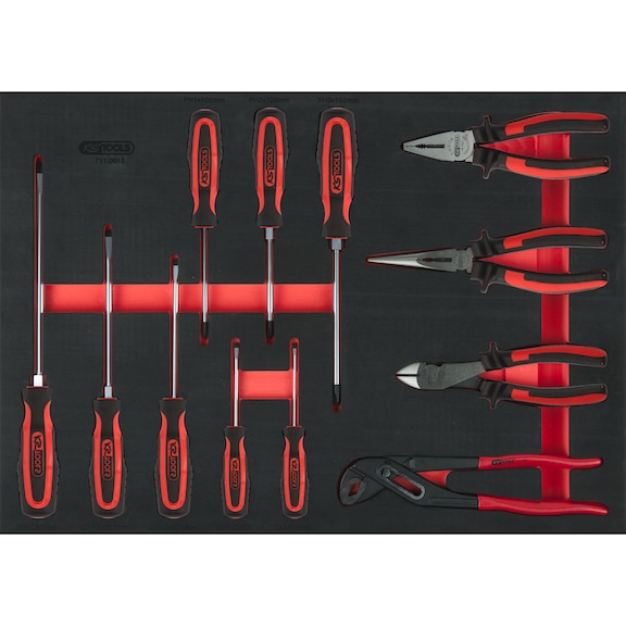 KS TOOLS Screwdriver and pliers set, 12 pieces in 1/1 system insert - Other pliers