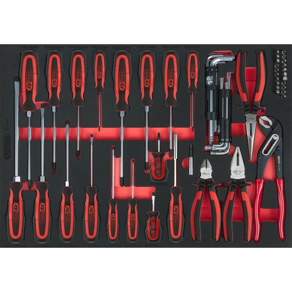Pliers and screwdriver set, 59-piece in 1/1 system insert - Pliers set