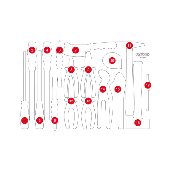 Empty foam insert for 811.0017 - Empty foam insert