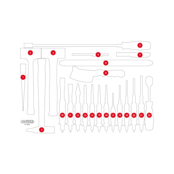 Empty foam insert for 811.0022 - Empty foam insert