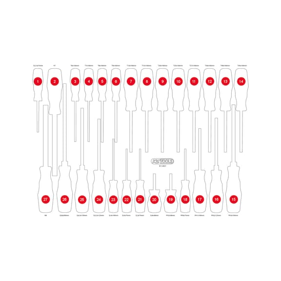Empty foam insert for 811.0027 - Empty foam insert