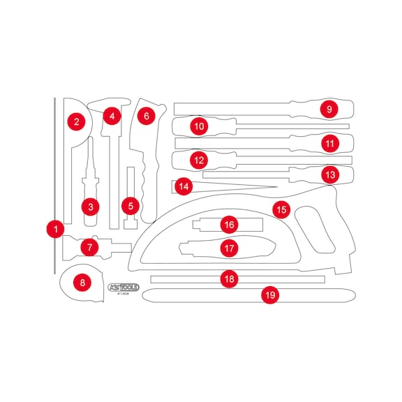 Empty foam insert for 811.0028 - Empty foam insert