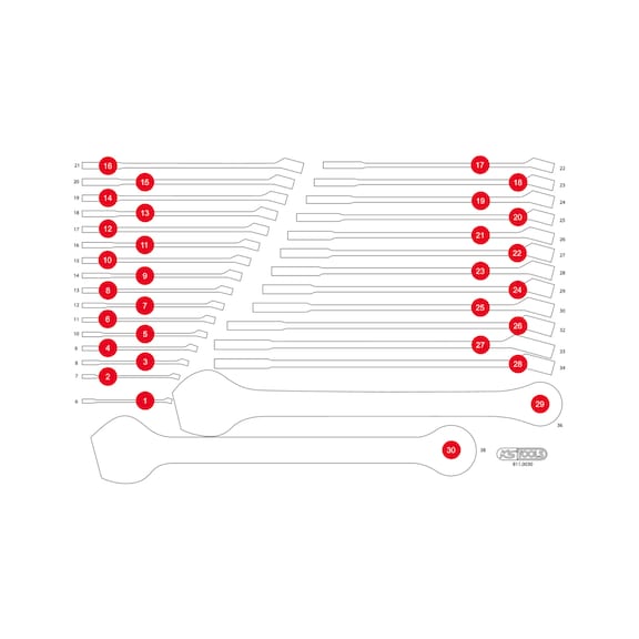Empty foam insert for 811.0030 - Empty foam insert