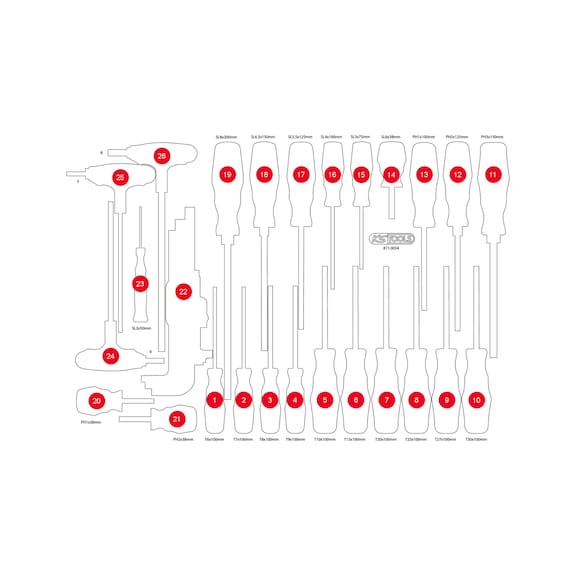 Empty foam insert for 811.0034 - Empty foam insert