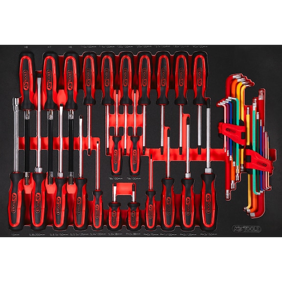 Screwdriver set in foam insert, 41 pieces - Screwdriver set in foam insert