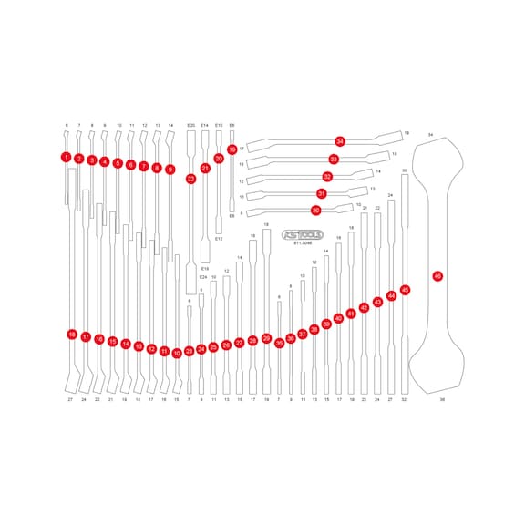 Empty foam insert for 811.0046 - Empty foam insert