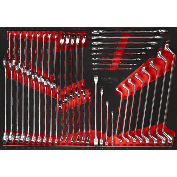 KS TOOLS Wrench set in foam insert, 50 pieces - Spanner set