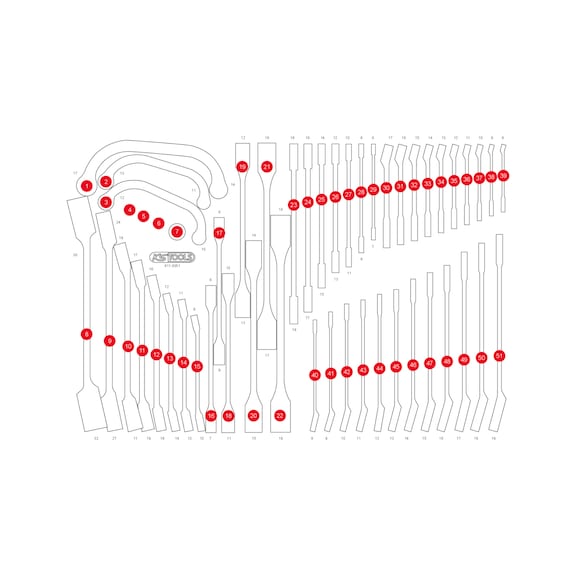Empty foam insert for 811.0051 - Empty foam insert