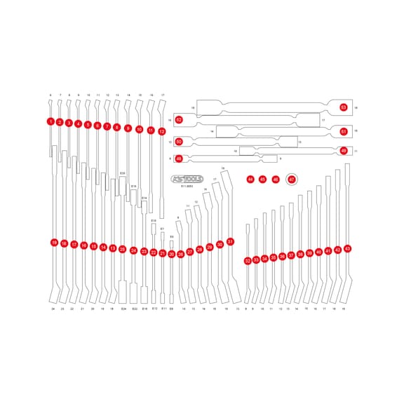 Empty foam insert for 811.0053 - Empty foam insert