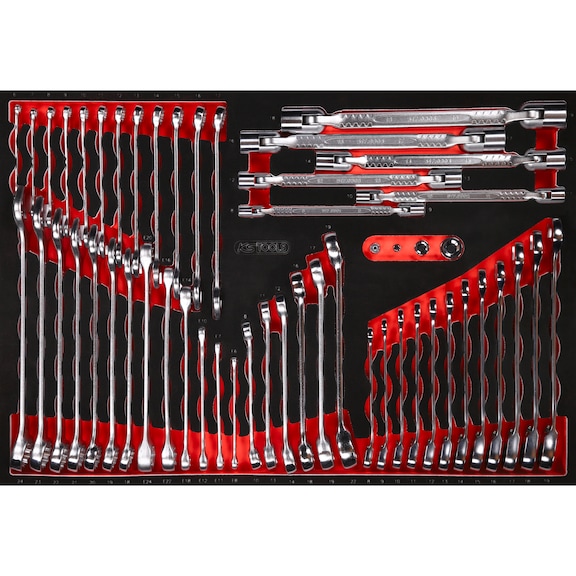 Wrench set in foam insert, 53 pieces 811.0053 - Spanner set