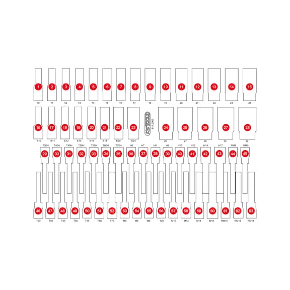 Empty foam insert for 811.0063 - Empty foam insert