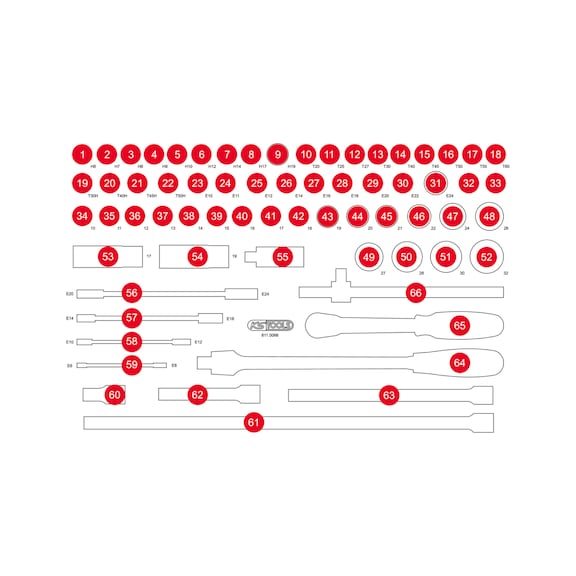Empty foam insert for 811.0066 - Empty foam insert