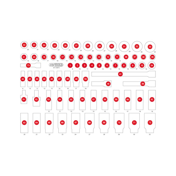 Empty foam insert for 811.0073 - Empty foam insert