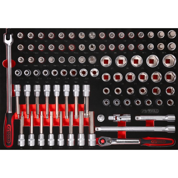 KS TOOLS 1/2 inch socket wrench set in foam insert, 95 pieces - Socket wrench (set)