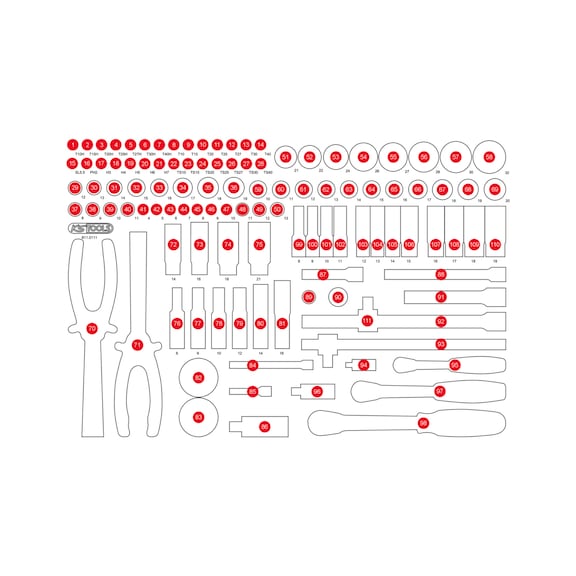 Empty foam insert for 811.0111 - Empty foam insert