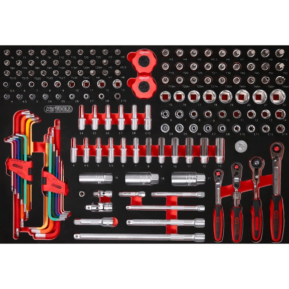 KS TOOLS 1/4 Zoll, 3/8 Zoll Steckschl&uuml;ssel-Satz in Schaumstoffeinlage, 156-teilig - Steckschl&uuml;ssel (Satz)