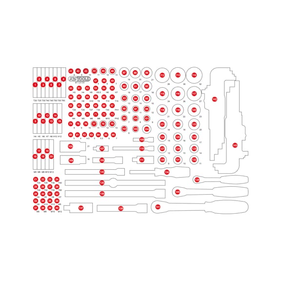 Empty foam insert for 811.0159 - Empty foam insert
