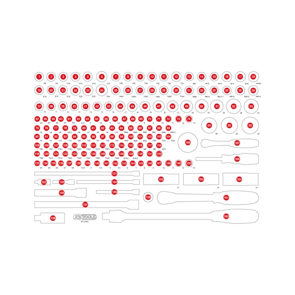 Empty foam insert for 811.0167 - Empty foam insert
