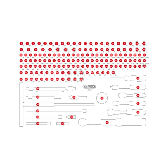 Empty foam insert for 811.0169 - Empty foam insert