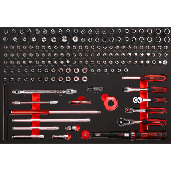 KS TOOLS 1/4 inch socket wrench set in foam insert, 169 pieces - Socket wrench (set)