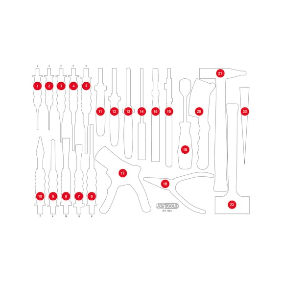 Empty foam insert for 811.1023 - Empty foam insert
