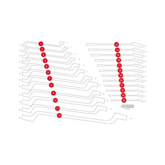 Empty foam insert for 811.1024 - Empty foam insert