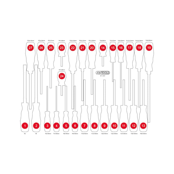 Empty foam insert for 811.1027 - Empty foam insert