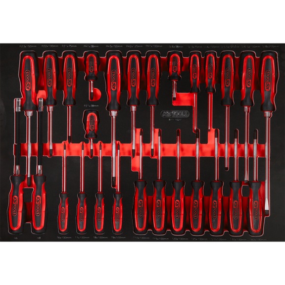 Screwdriver set in foam insert, 27 pieces 811.1027 - Screwdriver set in foam insert