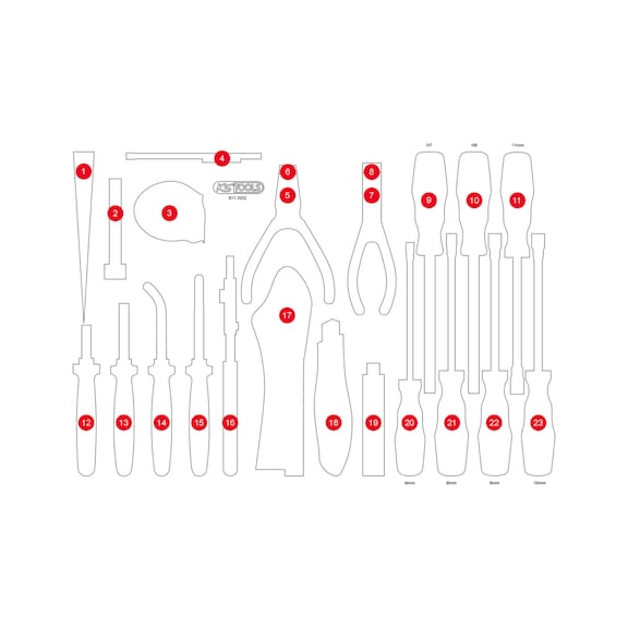 Empty foam insert for 811.1032 - Empty foam insert