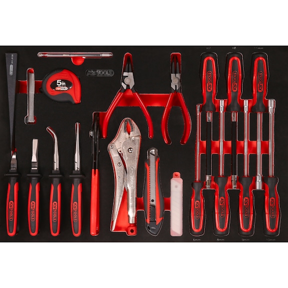 Screwdriver and pliers set in foam insert, 32-piece - Pliers set