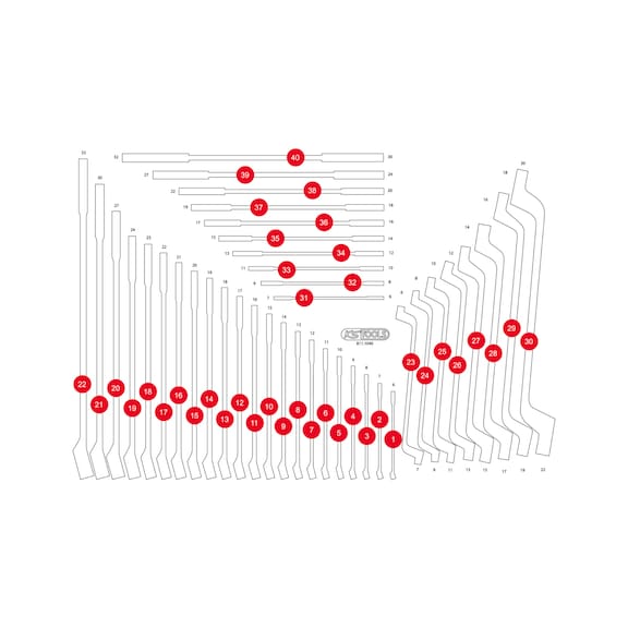 Empty foam insert for 811.1040 - Empty foam insert