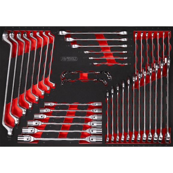 Wrench set in foam insert, 41 pieces 811.1041 - Spanner set