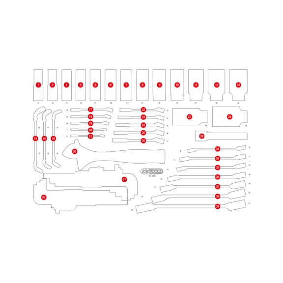 Empty foam insert for 811.1055 - Empty foam insert