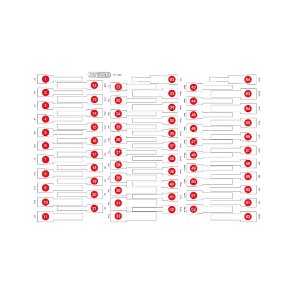 Empty foam insert for 811.1064 - Empty foam insert