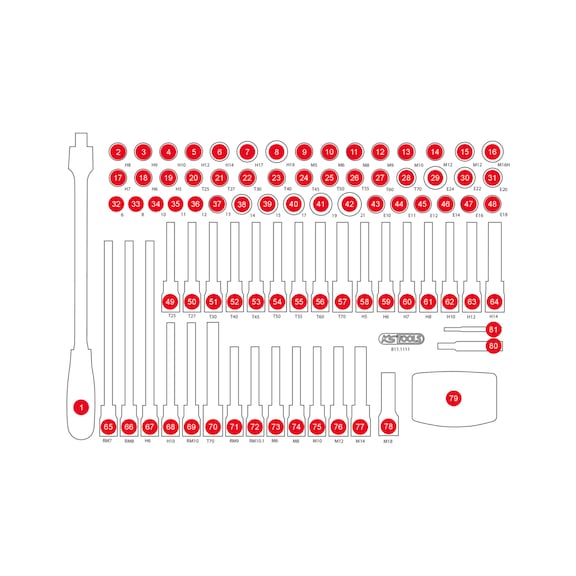 Empty foam insert for 811.1111 - Empty foam insert