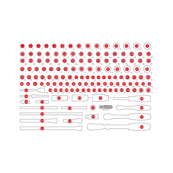 Empty foam insert for 811.1142 - Empty foam insert