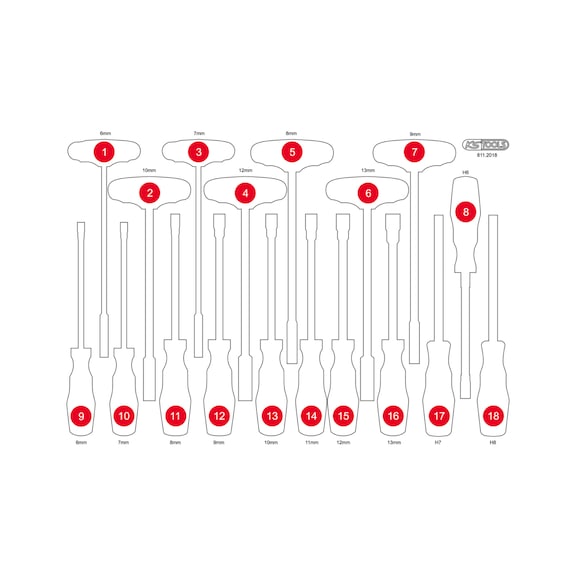 Empty foam insert for 811.2018 - Empty foam insert