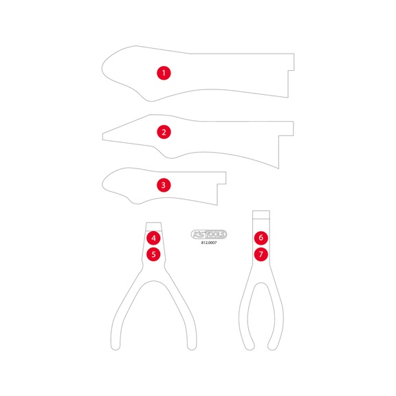 KS TOOLS Empty foam insert for 812.0007 - Empty foam insert