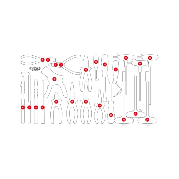 Empty foam insert for 813.0024 - Empty foam insert